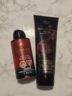Bath & Body Works Bourbon & Nocturnal Rose Set